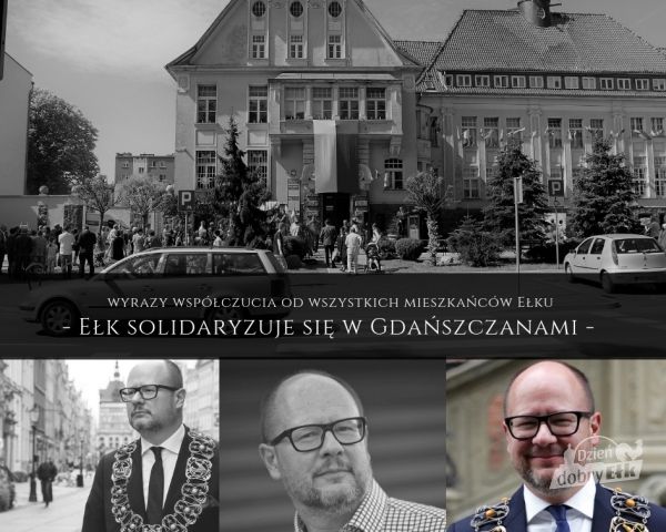 Ełk  - dziękuje za dobro i żegna z Gdańszczanami prezydenta Adamowicza