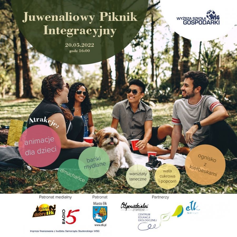 Wspólnie rozpocznijmy weekend w Ełku - Juwenaliowy Piknik Integracyjny na kocykach