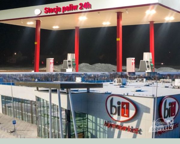 Pierwsza w Polsce samoobsługowa stacja paliw pod szyldem bi1. Otwarcie hipermarketu bi1